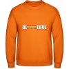 LGBTI Dúhová Mikina s Nápisom BeYOUtiful - Orange Crush - XXL - Pánske