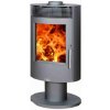 ABX Tartu 5 otočná šedá - krbová otočná kamna, výkon 2,5 - 7 kW, šedý lak