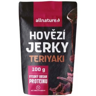 ALLNATURE Beef teriyaki jerky sušené hovädzie mäso 100 g