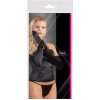 Cottelli Accessories dlhé saténové rukavice čierne S-L