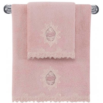 Soft Cotton Malý uterák DESTAN 30x50cm. Malé uteráky Destan s čipkou 30x50cm a vyšitým ornamentom vo francúzskom štýle s vysokou gramážou,zaručuje vynikajúcu savosť a mäkkosť. Staroružová