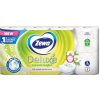 Zewa Deluxe Aqua Tube Camomile Comfort Parfumovaný toaletný papier 150 ks 3-vrstvový 8 ks, splachovací