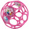 OBALL RATTLE 10 cm loptička/hrkálka Dark Pink