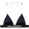 Dámsky Horný diel plaviek KARL LAGERFELD TRIANGLE W/ LOGO ELASTIC 230W2234-999 – Čierna
