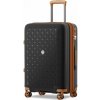 Kono 2594 Kufor spinner 65cm Čierna/Hnedá Polypropylén Rozšíriteľný