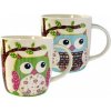 TORO Hrnček dekor sova zelená modrá 350 ml