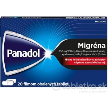 Panadol Migréna tbl.flm.20 x 250 mg/250 mg/65 mg