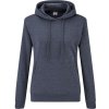 Fruit of the Loom Mikina Classic Lady-Fit Hooded Sweat s kapucí, dámská COT-162038t4101 S Melír vintage navy