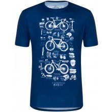 Cycology pánske technické tričko Bike Maths modré