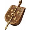 Mythrojan Kožená vikingská brašna na opasek 'Tarsoly' s mosazným kováním, typ Birka - Outlet