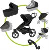 Akčný set Thule Urban Glide 3 Black + vanička + pláštenka + moskytiéra + madlo + pláštenka na vaničku + moskytiéra na vaničku