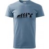 Evolution fitness - Klasické pánske tričko vyššej gramáže - L ( Denim )