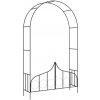 Záhradná pergola s bránou čierna 138x40x238 cm železná