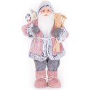 MagicHome Dekorácia Vianoce Santa 46 cm sivý