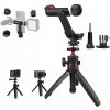 Handheld Extendable Mini Tripod s držiakom na telefón a adaptérom GoPro