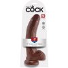 Dildo King Cock s guličkami Pipedream 9 Hnedé