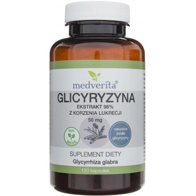 Medverita Glycyrrhizin 98% extrakt z koreňa sladkého drievka 50 mg 120 kapsúl