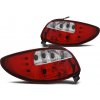 TUNING-TEC Zadné svetlá číra, Peugeot 206, 1998- , Hatchback, Red-White