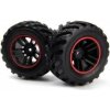 BlackZon Spryte MT/ST 4WD: Kolesá kompletné (červené) 1:20