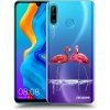 Picasee silikónový prehľadný obal pre Huawei P30 Lite - Flamingos pár