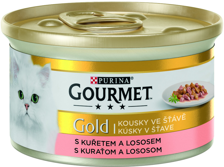 Gourmet GOLD losos a kuře v omáčke 85 g