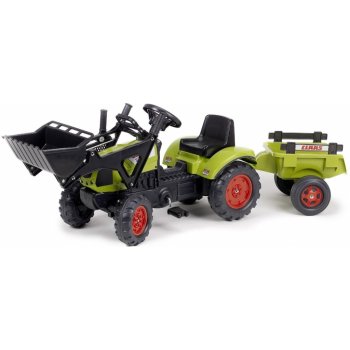 Falk Šliapací traktor 2040CM Claas Arion 410 s nakladačom a vlečkou