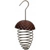 Esschert Design Závesné kŕmidlo pre vtáky Cone, 23x10 cm, plast/kov, hnedá