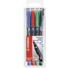 STABILO OHPen universal - fóliové pero - permanentné - (M) hrot 1mm - 4 ks - zelená, červená, modrá, čierna