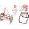 Smoby set bábika Baby Nurse Zlatá edícia, stolička, kolíska Baby Nurse 220100-2