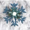 VEYRA | Luxusná závesná dekorácia v tvare snehovej vločky s kvetinovým stredom | Ø 23 cm