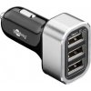 Goobay USB nabíjačka do auta, trojitá 5,5A (2,4 A/port), 12/24V, čierna