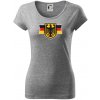Nemecká orlica a vlajka - Dámske tričko Pure - S ( Tmavosivý melír )