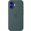 iPhone 16 Silicone Case with MS - Lake Green