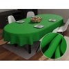 Biante Dekoračný oválny obrus Rongo RG-043 Sýto zelený 140x220 cm