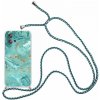 Kryt TopQ Motorola Edge 30 Fusion Marble zelený so šnúrkou 98552