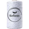 Macrame priadza KaFanta PREMIUM 3mm/200m - white silver