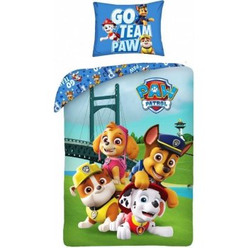 Halantex obojstranné bavlna obliečky Paw Patrol Go Team 140x200 70x90