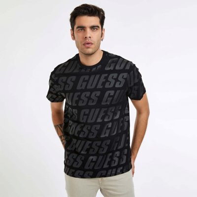 Guess pánske tričko SS BSC Tonal Logo Tee BRI25K8HAA-JBLK čierne