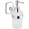 Aqualine | Aqualine - Nástenný dávkovač mydla RUMBA 160 ml mliečne sklo/lesklý chróm | SH0193