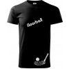 Floorball nápis šikmo - Klasické pánske tričko vyššej gramáže - XS ( Čierna )