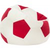 Sedací vak Futbal červený plyš