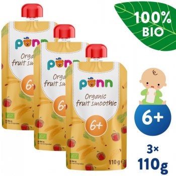 SALVEST Põnn BIO Ovocné smoothie s ananásom 3 x 110 g