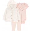 Carter's Set 3dielny mikina body kr. rukáv legíny Pink Floral dievča MFL 1P601510