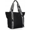Barebag Veľká dámska nylonová shopper kabelka cez rameno čierna