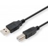 Logo USB kábel (2.0), USB A samec - USB B samec, 1.8m, čierny