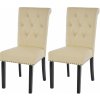 Design- Shop Chesterfield 2 tmavé nohy Krémová 2 ks