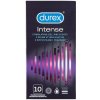Durex kondómy Intense 10 ks s pruhovanými výstupkami, stimulačný gél
