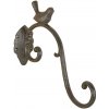Esschert Design Liatinový držiak na kvetináč Vintage, 6,5x24 cm, hnedá