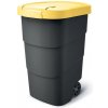 Prosperplast Smetná nádoba Wheeler 95 l antracit so žltým vekom