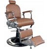 Retro barber kreslo ELEGANCE - medená hnedá